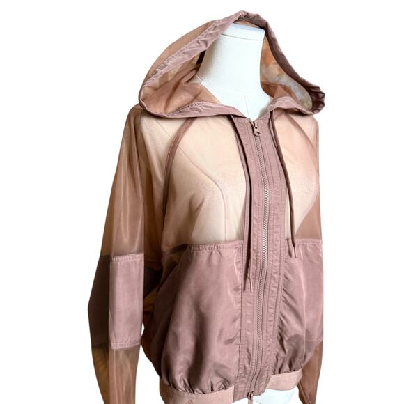 Stella McCarney X Adidas Windbreaker Hoodie Jacket Size XS Sheer Fabric - Picture 7 of 12